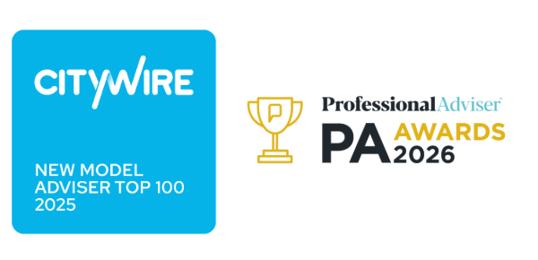 Logos for the Citywire NMA Top 100 and Professional Adviser Awards