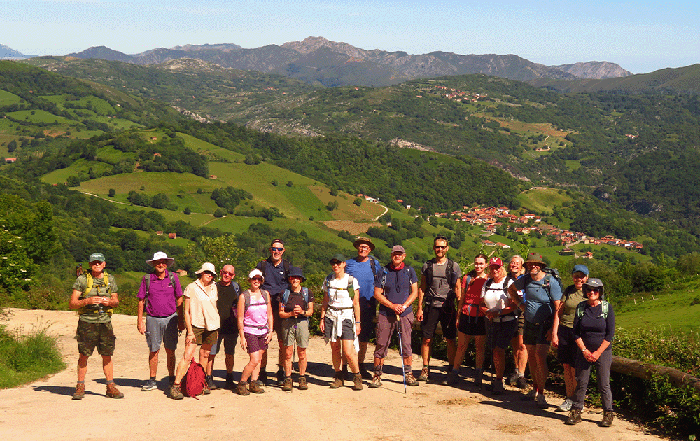 The Goodmans adventure team in the Picos