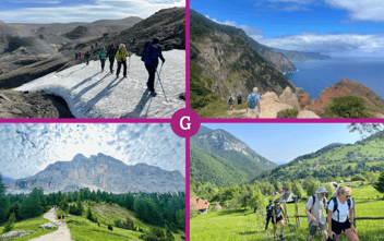 Collage of photos from Goodmans hiking adventures