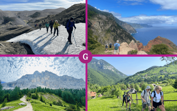 Collage of photos from Goodmans hiking adventures