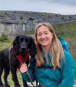 Georgie Walker with her dog Tryff