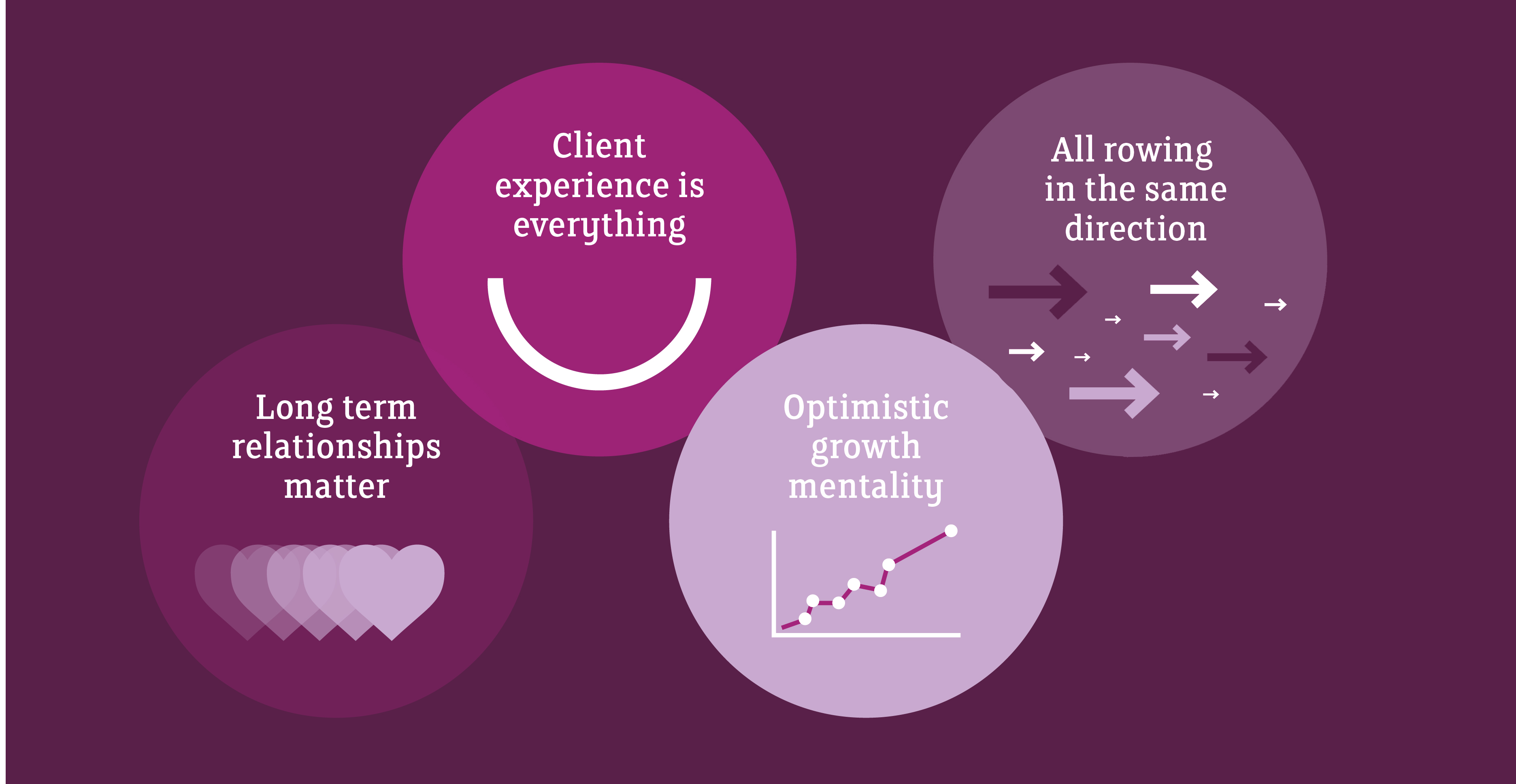 Icons for Goodmans' 4 core values