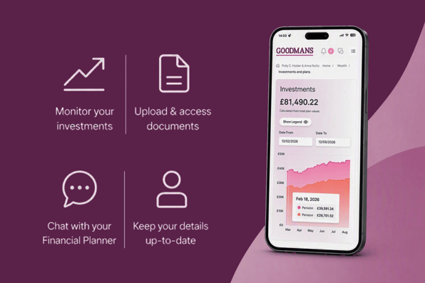 Screenshot of the Goodmans app on a phone